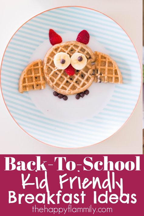 Easy back to school breakfast idea. Special back to school breakfast ideas. Back to school waffles. Fun breakfast ideas for kids. Fun owl waffle breakfast idea. How to make animals with food. Fun animal food ideas. Fun shapes for kids food. How to make an owl out of waffles. Creative kid breakfast ideas. #waffles #breakfast #Kids #fun #easy #backtoschool #fall Easy Back To School Breakfast For Kids, Fun Toddler Breakfast Ideas, Kids Egg Breakfast Ideas, Halloween Waffles For Kids, Waffles For School Lunch, Halloween Breakfast Ideas For Kids Easy, Fun Fall Breakfast Ideas For Kids, Animal Food Ideas, Waffle Animals