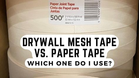 Drywall Mesh Tape Vs Paper Tape (Which is Better?) How To Fix Drywall Tape Peeling, Repair Ceilings, Drywall Corners, Drywall Finishing, Drywall Tape, How To Patch Drywall, Drywall Mud, Tape Wall, Drywall Repair