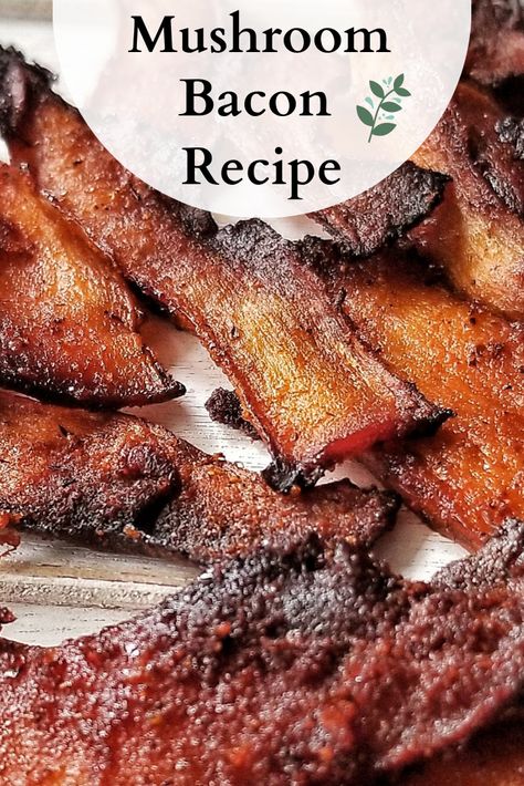 Mushroom Bacon, Vegan Recipes Plant Based, Blt Sandwich, Vegan Mushroom, Bacon Recipe, Vegan Bacon, Tasty Vegetarian Recipes, S'mores, Bacon Recipes