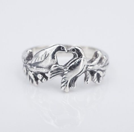 James Avery Retired Love Birds Ring Sterling Silver Size 6 RS3614 Bird Rings, James Avery, Ring Pictures, Ring Sterling Silver, Love Birds, Designer Jewelry, Sterling Ring, Sterling Silver Rings, Jewelry Watches