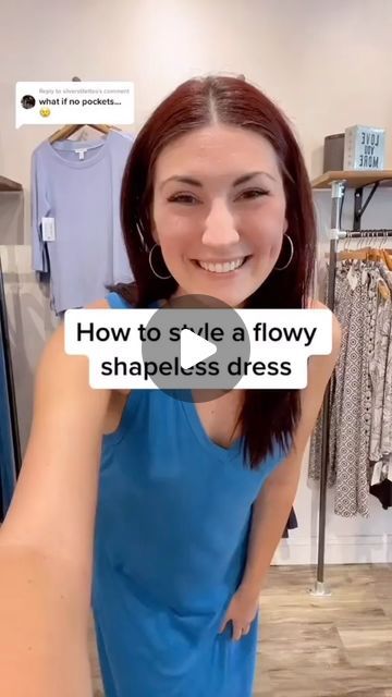 Camellia Jade | By now you’ve probably seen our favorite pocket hack for dresses. (If you haven’t scroll, back and check it out)  But what if you don’t... | Instagram Tie Knot In Dress, How To Style A Maxi Dress Summer, How To Tie Knot In Dress, How To Tie A Knot In A Maxi Dress, Dress Tied In Knot At Bottom, Loose Dress Hack, Tie A Dress Knot, Knot In Dress, Flowy Tie-back Dress For Night Out