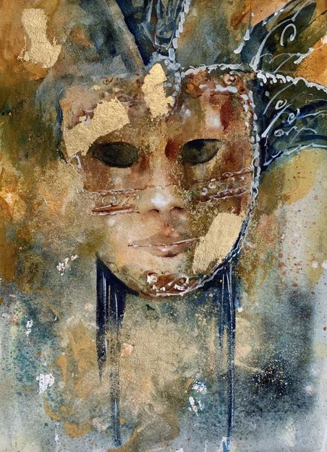 Venician Masks, Carnaval Mask, Jean Haines, Watercolor Party, Mardi Gras Parade, Best Selling Author, Summer Painting, Watercolour Inspiration, Black Art Pictures