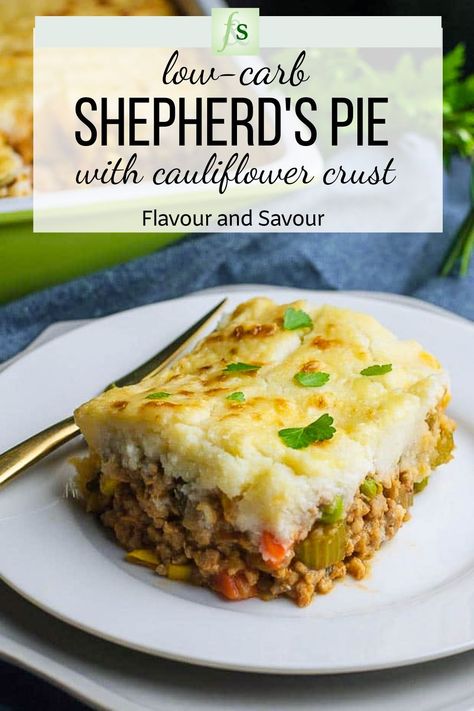 A slice of Shepherd's Pie with Cauliflower Mash Topping Low Carb Shepherds Pie, November Recipes, October Recipes, Creamy Mashed Cauliflower, Pie And Mash, Cauliflower Mash, Low Carb Low Fat Recipes, Boiled Egg Diet Plan, Diet Recipes Easy