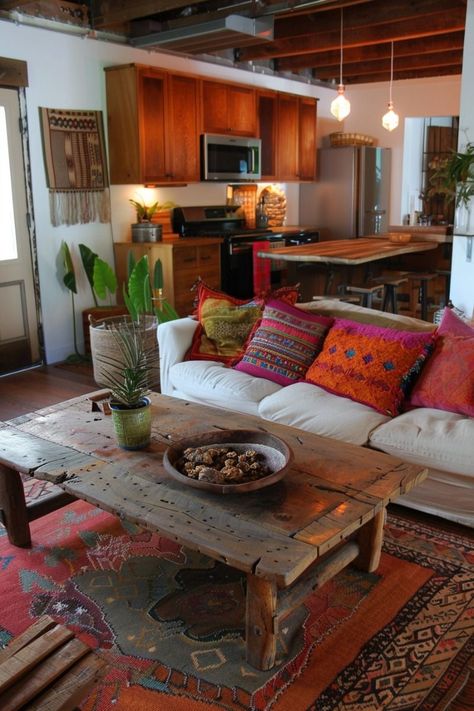 Southwestern Living Room, Living Room 2024, Mexican Interior Design, Spanish Home Decor, Boho Ideas, Bohemian Living Room Decor, Contemporary Living Room Design, Stylish Living Room, Trend Style