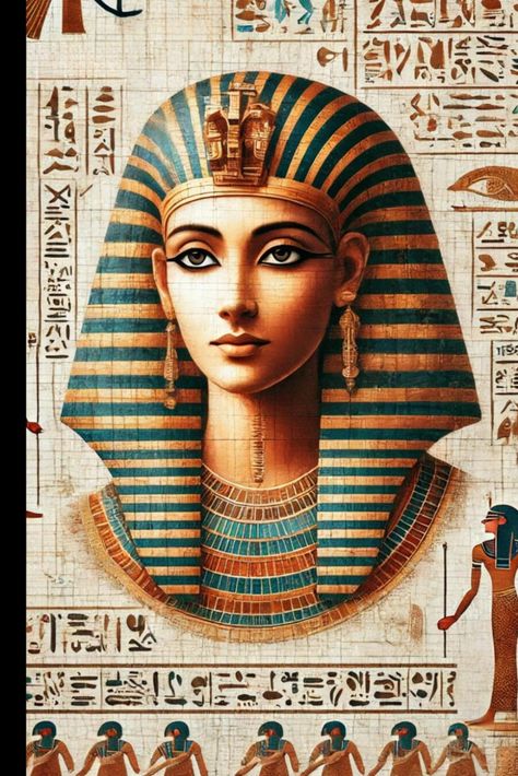 Hatshepsut Queen, Ancient Egyptian Art, Lined Journal, Past Lives, Egyptian Art, Women In History, Past Life, Ancient Egyptian, Egypt