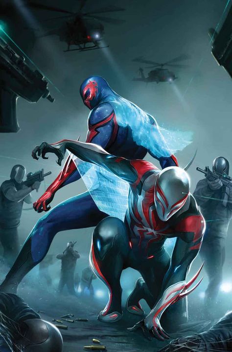 #Spiderman #2099 #Fan #Art. (Spider-Man 2099 #24 Cover) By: Francesco Mattina. ÅWESOMENESS!!!™ ÅÅÅ+ Spiderman 2099, All Spiderman, Spider Man 2099, Ultimate Spider Man, Miguel O Hara, Spiderman Artwork, Marvel Spiderman Art, Superhero Comics, Marvel Wallpaper