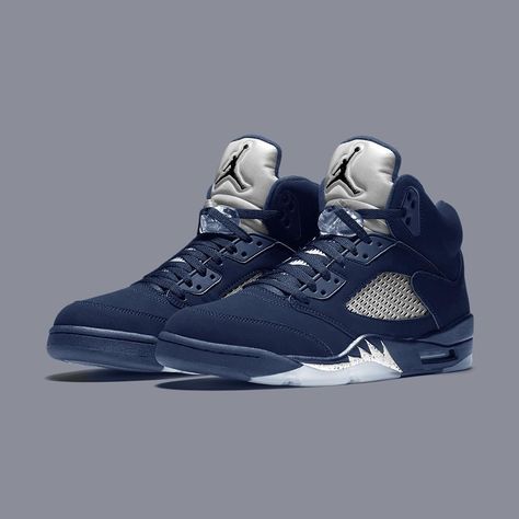 “Georgetown” Jordan 5 Jordan 5 Georgetown, Jordans 5, Bedazzled Shoes Diy, Jordan 5s, Jordan Retro 5, Pretty Sneakers, Jordan Shoes Girls, Pretty Shoes Sneakers, Jordan Shoes Retro