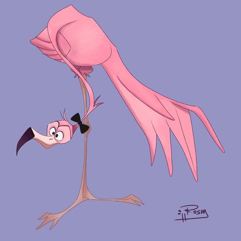 Flamingo Character Design, Flamingo Character, Character Design Animals, Cartoon Drawings Sketches, Cartoon Drawings, Drawing Sketches, Flamingo, Character Design, Disney Princess