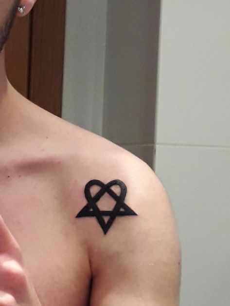 Escape The Fate Tattoo, Kmfdm Tattoo, Danger Days Tattoo, Heartagram Wallpaper, Metalhead Tattoos, Mayhem Tattoo, Metalhead Tattoo, Him Tattoo, Heartagram Tattoo