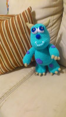 Musings of an Average Mom: Free Monsters Inc. Crochet patterns Monsters Inc Crochet, Sully Monsters Inc, Monster Inc, Crochet Monsters, Crochet Disney, Crochet Amigurumi Free Patterns, Crochet Amigurumi Free, Monsters Inc, Amigurumi Free