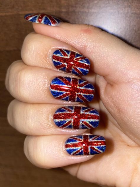 England Nails, Union Jack Nails, Jack Nails, Monster Nails, Nail Time, Goth Nails, Nails Now, Nails Today, Really Cute Nails