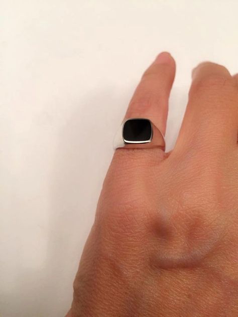 Black Onyx Ring Signet Ring women ring men ring Pinky | Etsy Signet Ring Women, Mens Black Ring, Onyx Signet Ring, Mens Pinky Ring, Signet Rings Women, Mens Rings Fashion, Mens Gold Bracelets, Silver Signet Ring, Ring Men