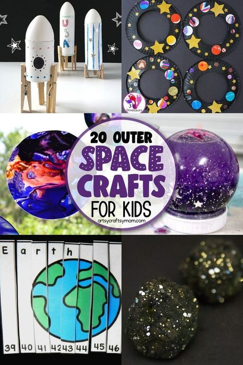 Space Crafts For Toddlers, Space Crafts For Preschoolers, Space Activities Preschool, Outer Space Crafts For Kids, Outer Space Crafts, Planets Activities, Space Art Projects, Space Theme Preschool, Planet Crafts