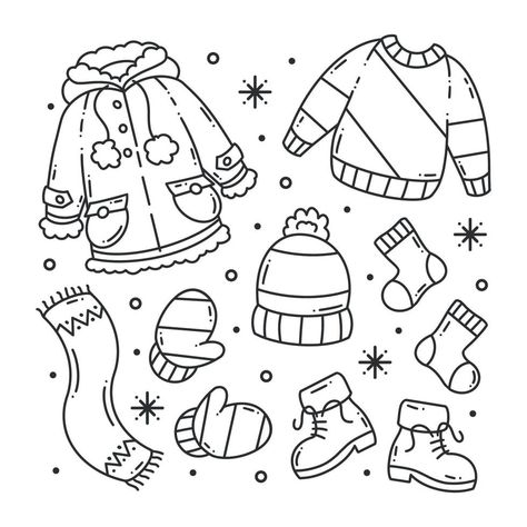 Winter Clothes Drawing, Clothes Essentials, Clothes Drawing, Woolen Clothes, Winter Pins, Dressup Party, Yellow Shirts, Drawing Clothes, Clothing Essentials