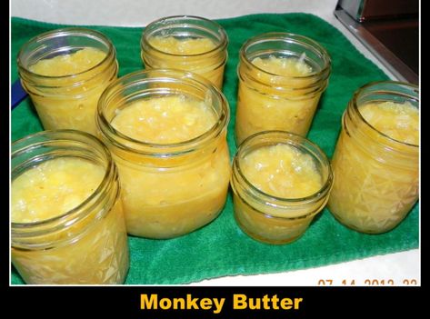 Monkey Butter Recipe, Monkey Butter, Yummy Muffins, Fruit Sauces, Preserving Foods, Recipe Banana, Inflammatory Recipes, Canning Jam, Canning Food Preservation