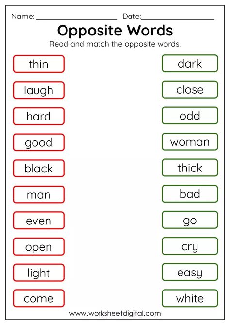 Opposite Words in 2024 | Opposite words, English lessons for kids, Learn english vocabulary Gr 2 Worksheets, Science For 1st Grade Worksheets, 1st Grade Test Worksheets, Spelling Worksheets 4th Grade, First Grade Grammar, 1st Grade Language Arts Worksheets, 1st Grade Worksheets Science, 2 Grade Worksheets, English 1st Grade Worksheets