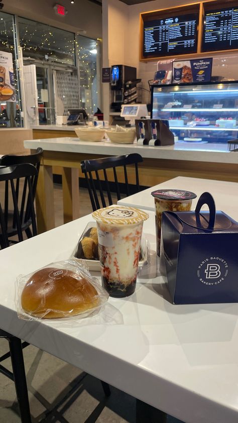 Hmart runs = Paris Baguette and Tiger Sugar 🫶🏾 #boba #bakery #sweettreat