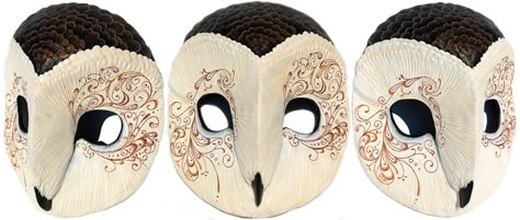 Owl Mask Character Design, Mask Design Art, Barn Owl Mask, Owl Clothes, Owl Mask, Mask Drawing, Bird Masks, Cool Masks, Animal Masks