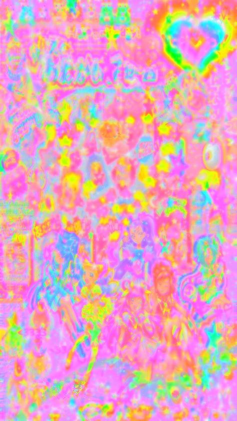 Harajuku Wallpaper, Decora Kei Aesthetic, Kidcore Background, Pinterest Filter, Kidcore Aesthetic Wallpaper, Kidcore Wallpaper, Soft Kidcore, Harajuku Aesthetic, Cat Emoji