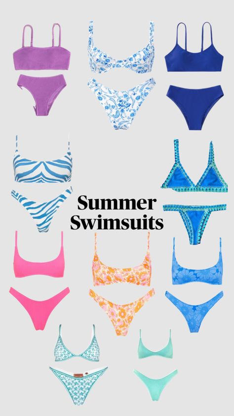 Cute Preppy Bathing Suits, Cute Appropriate Bikinis, Summer 2024 Bathing Suits, Cute Summer Bathing Suits, Cute Bikinis For Teens Summer, Preppy Bathing Suits, Preppy Bikinis, Cute Swimming Suits, Bathing Suit Ideas