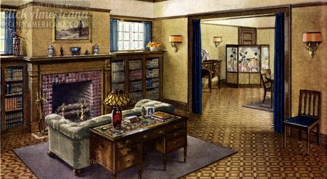 1920s House Interior, 1920s House Interior Design, 1920s Home Interior, 1920s Bedroom, English Dining Room, 1920 House, 1920s Home Decor, 1920s Interior, 1920 Home