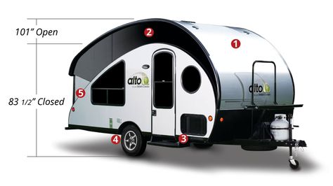 Travel Trailers (Alto) | Safari Condo Check out the windows!!! Under 3,000 lbs fully loaded. Alto Camper, Scamp Trailer, Lightweight Travel Trailers, Utah Camping, Tiny Trailers, Tiny Camper, Retractable Roof, Trailer Build, Small Campers