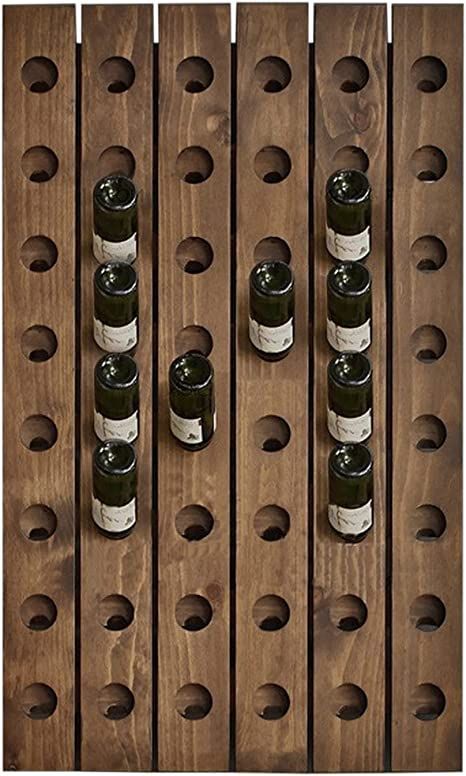 Wall Wine Rack Ideas Wood, Riddling Wine Rack, Narrow Wine Rack, Wood Wall Wine Rack, Wood Pegboard, Wine Rack Wood, Wall Wine Rack, Pegboard Wall, Wine Bottle Display