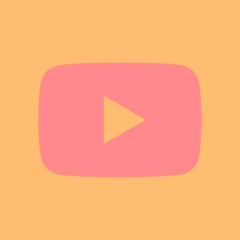 YouTube Pink And Orange App Icons, Youtube App Icon Aesthetic, App Icon Orange, Orange App Icons, Youtube App Icon, App Icon Aesthetic, Ipad Aesthetic, Apple Icon, Orange And Pink