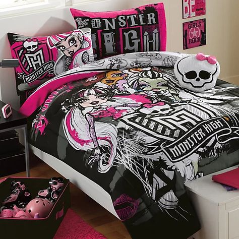 Monster High Beds, Monster High Bedroom, Reversible Pillowcase, Monster High Room, Full Size Comforter Sets, Twin Bed Sheets, Cute Bedding, Twin Comforter, Bed In A Bag