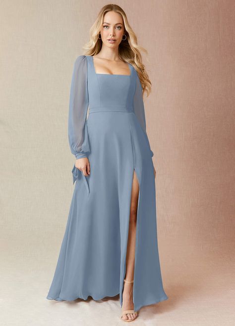 Azazie Leonia Dusty Blue Bridesmaid Dresses | Azazie Blue Bridesmaid Dresses Modest, Dusty Blue Bridesmaid Dress, Dusty Blue Bridesmaid, Bridesmaid Dresses Azazie, Dusty Blue Bridesmaid Dresses, Blue Bridesmaid Dress, Black Order, Azazie Bridesmaid Dresses, Long Bridesmaid Dress