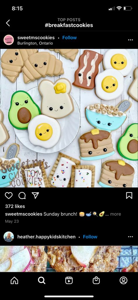 Breakfast Any One Birthday, Breakfast Themed Cookies, Breakfast Anyone Birthday, Brunch Anyone First Birthday, Breakfast Anyone First Birthday, Breakfast First Birthday Party, Brunch Cookies, Breakfast Party Decorations, First Birthday Brunch