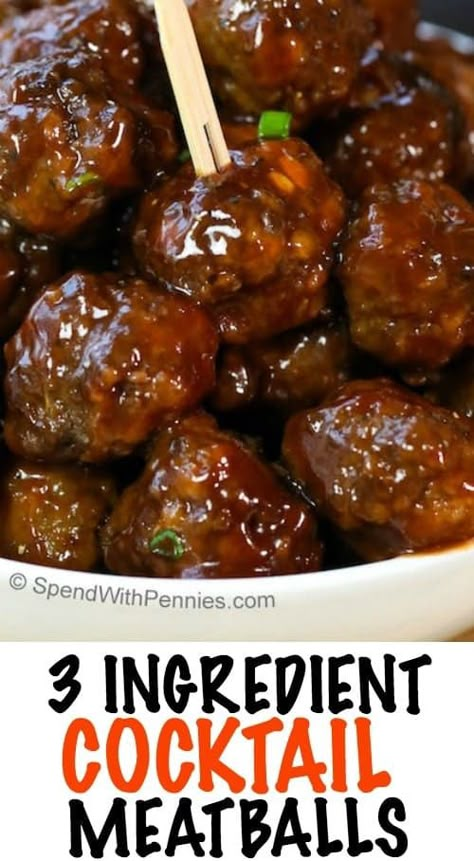 Grape Jelly Meatballs Recipe, Meatball Appetizer Recipe, Meatball Recipes Crockpot, Cocktail Meatballs, Crockpot Appetizers, Meatball Sauce, Sweet And Sour Meatballs, Appetizer Meatballs, Meatball Recipes Easy