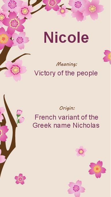 Nicole Meaning, Nicole Name, Meaning Of Your Name, Greek Names, Name Inspiration, Name Meaning, Women Names, Funny Hoodies, Name Design