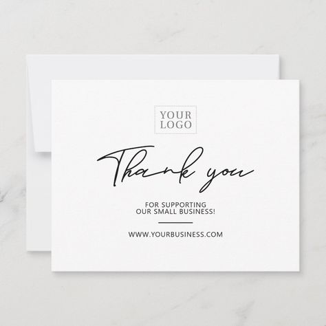 Modern Lettering Business Package Thank You Card | #businessthankyoucard #modern #simple #socialmedia #productpackaging #logo #blackandwhite #smallbusiness #foryourpurchase #foryourorder With Compliments Card Design, Compliment Cards, Qr Code Business, Qr Code Business Card, Thank You Card Size, Thank You Card Design, Modern Lettering, Stationery Packaging, Business Thank You Cards