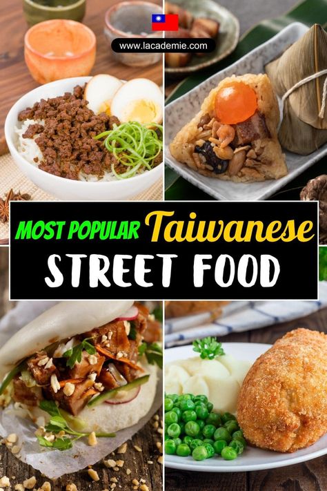 Taiwanese street food is a feast for the senses, featuring colorful stalls with sizzling street vendors serving a variety of savory and sweet options. Experience the bold flavors and unique combinations of steamed buns, fried chicken, noodles, mochi, and grilled meats. Immerse yourself in the vibrant atmosphere and indulge in the delicious aspects of Taiwanese culture. Taiwanese Food Street, Authentic Taiwanese Recipes, Taiwan Recipes, Taiwan Food Recipes, Taiwanese Recipes Authentic, Taiwanese Food Recipe, Taiwanese Recipes, Street Food Recipes, Taiwan Street Food