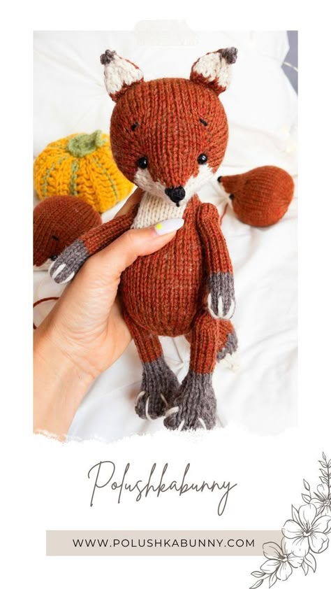 Knitting clothes for children.#KnittingToys #DIYToys #HandmadeToys #KnitToys #ToyKnitting #CraftyToys #KnittedToys #ToyMaking #KnitCrafts #ToyKnitters Fox Knitting Pattern Free, Fox Knitting Pattern, Intermediate Knitting Patterns, Fox Doll, Knitting Toy, Kids Knitting Patterns, Knitted Toys Free Patterns, Animal Knitting Patterns, Knitting Machine Patterns