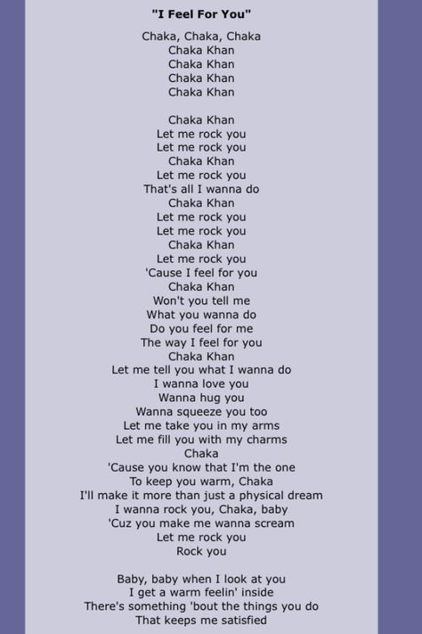 Chaka khan Chaka Khan, Song Lyrics, Let It Be, Songs, Feelings