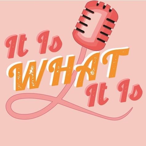 Podcast Logo for It Is What It Is Retro Style Podcast Logos Inspiration, Aesthetic Podcast Cover, Logo For Podcast, Podcast Logo Ideas Aesthetic, Podcast Icon Aesthetic, Podcast Logo Design Graphics, Podcast Cover Art Ideas, Podcast Logo Aesthetic, Podcast Logo Design Inspiration