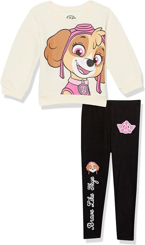 Amazon.com: Nickelodeon Girls Paw Patrol Skye Sweatshirt & Legging 2-piece Bundle Set: Clothing, Shoes & Jewelry Nickelodeon Girls, Paw Patrol Skye, Paw Patrol Characters, Paw Patrol Nickelodeon, Dropped Shoulder Sweatshirt, Boys Fleece, Leggings Set, Girls Clothing Sets, Young Fashion