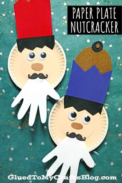 Paper Plate Nutcracker w/Handprint Beard - Kid Craft Nutcracker Crafts For Kids, Crafts For Kids Easy Diy, Nutcracker Art, Nutcracker Crafts, Ornaments Diy Kids, Christmas Art For Kids, Crafts For Kids Easy, Preschool Winter, Cultural Crafts