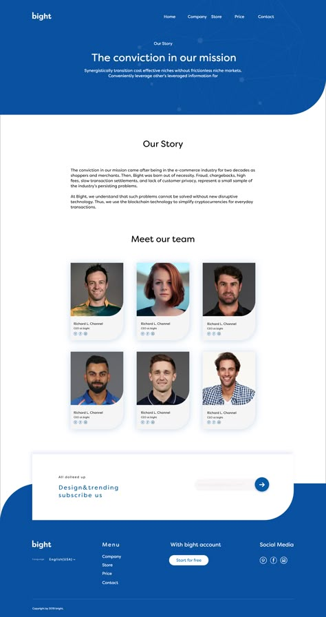 Company Story page Our Story Web Page Design, Team Page Web Design, Our Team Page Design, It Company Website, Book Marketing Plan, Social Media Books, Hi A, Web Design Modern, Ui Design Principles