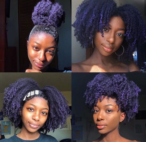 Fear Of Getting Old, Afro Hair Dye, Purple Natural Hair, Hair Growth Methods, Taurus Season, Colored Hair Tips, Hair Tint, Girls Natural Hairstyles, Dyed Natural Hair