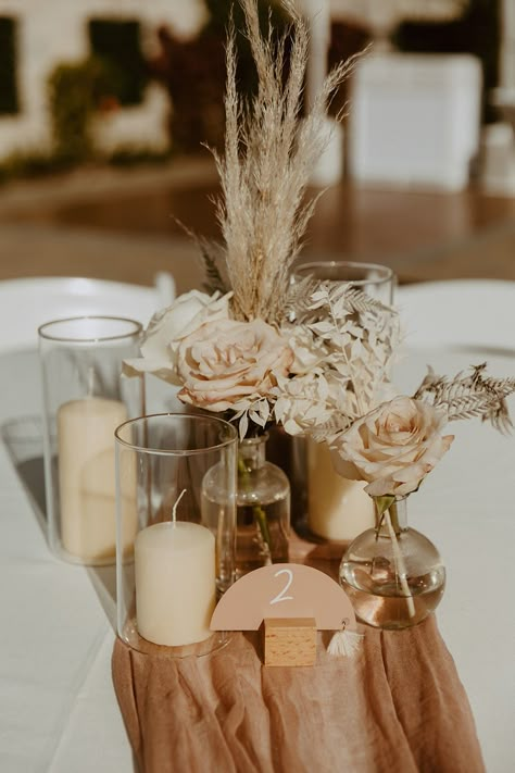 Portfolio - 2Birds Events Boho Centerpiece, Boho Wedding Centerpieces, Flower Girl Petals, Boho Candle, Beige Wedding, Floral Event Design, Boho Wedding Decorations, Boho Chic Wedding, Event Floral Design