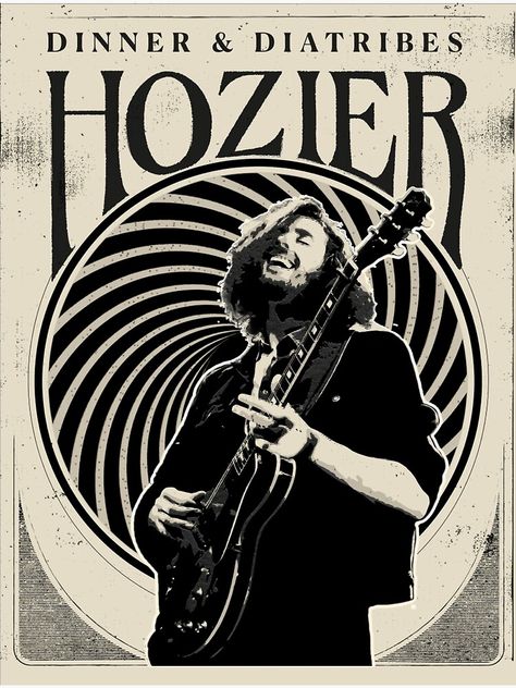 Hozier Poster, Illustration Music, Adobe Illustrator Draw, Hozier, Poster Poster, Greeting Card, Guitar, Photoshop, Branding