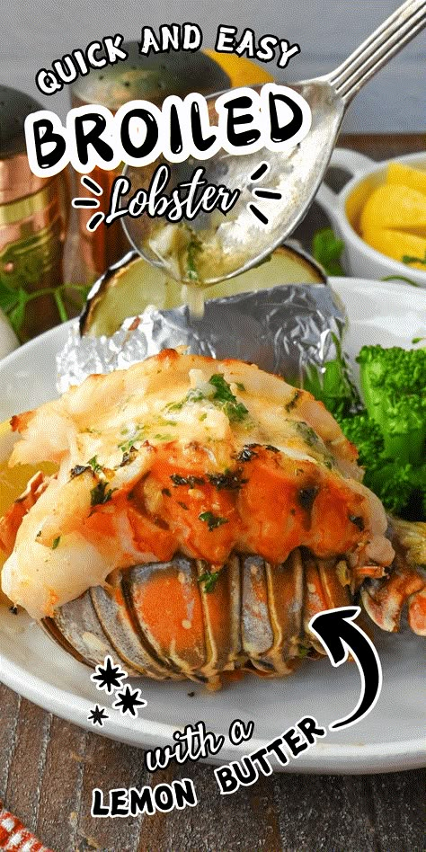 How To Broil Lobster Tail, Seafood Boil With Lobster Tails, Making Lobster Tails, Hibachi Lobster Tail, Broil Lobster Tail In Oven, Fresh Lobster Recipes, Lobster Tail Recipe Broiled, Deep Fried Lobster Tail Recipe, How To Cook Lobster Tails