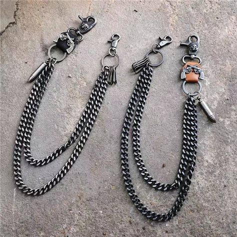 PANTS CHAIN ⛓️‍💥 Send a dm to place orders. #chain #pantschain #fashion #accessories Jean Wallet, Bullet Keychain, Mens Pant, Punk Jeans, Pants Chain, Clip Belt, Pant Chains, Ring Clip, Belt Chain