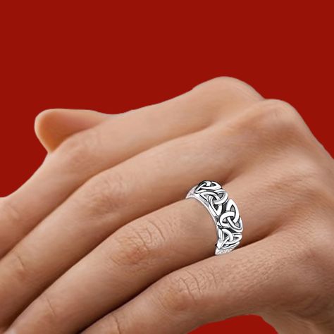 Step into Your Power with Our Celtic Trinity Knot Ring - A Symbol of Strength and Resilience. Handcrafted with the finest 925 sterling silver, this ring features the iconic Celtic Trinity Knot, representing the three aspects of the goddess: maiden, mother, and crone. Embrace your inner power and beauty with this stunning piece. Alimporium76 Alimporium76 Maiden Mother And Crone, Trinity Knot Ring, Step Into Your Power, Symbol Of Strength, Celtic Trinity Knot, Inner Power, Trinity Knot, Symbols Of Strength, Knot Ring