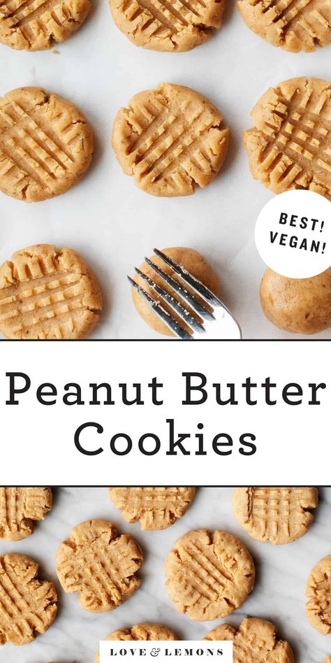 Three Ingredient Vegan Cookies, 3 Ingredient Peanut Butter Cookies No Egg, Vegan Desserts No Sugar, Healthy Cookies No Sugar No Flour, No Egg Peanut Butter Cookies, Peanut Butter Cookies No Eggs, Eggless Peanut Butter Cookies, Three Ingredient Peanut Butter Cookies, The Best Peanut Butter Cookies