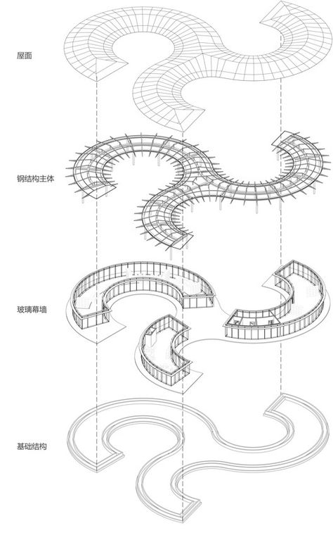 Gallery of Readers Pavilion at Citizen Cultural Park, Rongcheng / art+zen architects - 5 Conceptual Model Architecture, Architecture Portfolio Layout, Landscape Design Drawings, Art Galleries Design, Concept Models Architecture, Pavilion Architecture, Zen Design, Architecture Design Drawing, Visual Identity Design