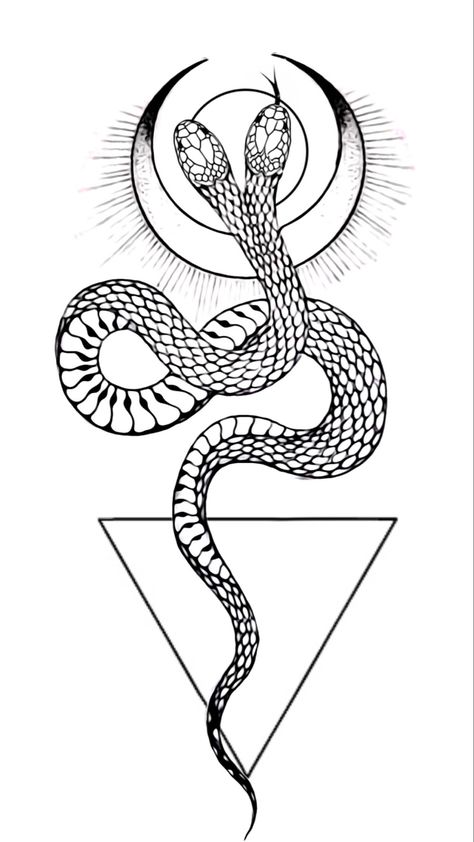 Gemini Flash Art, Two Headed Snake Tattoo Design, Snake With Two Heads Tattoo, Snake Tattoo Design Draw, Two Headed Snake Art, Aquarius Snake Tattoo, Two Head Snake Tattoo, Two Snakes Intertwined Tattoo, Two Headed Snake Drawing